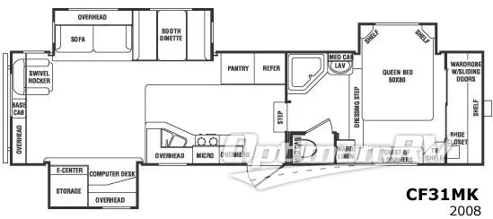 2008 CrossRoads Cruiser CF31MK RV Floorplan Photo