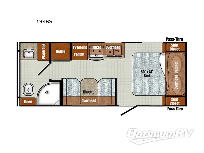 2023 Gulf Stream Vintage Cruiser 19RBS Floorplan Photo