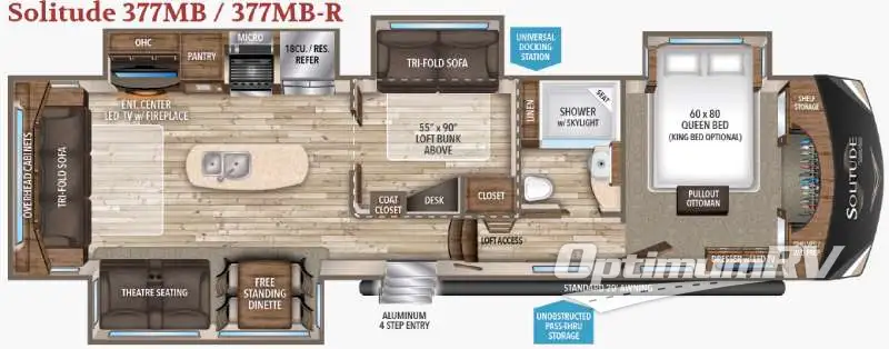 2017 Grand Design Solitude 377MB Floorplan Photo