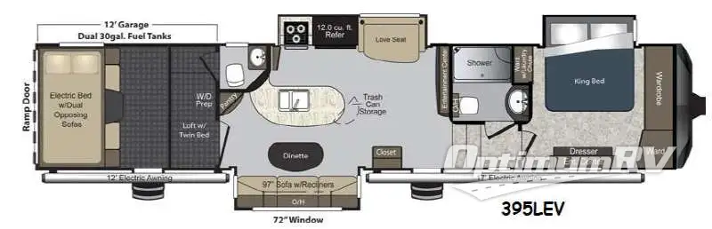 2014 Keystone Raptor 395LEV Floorplan Photo