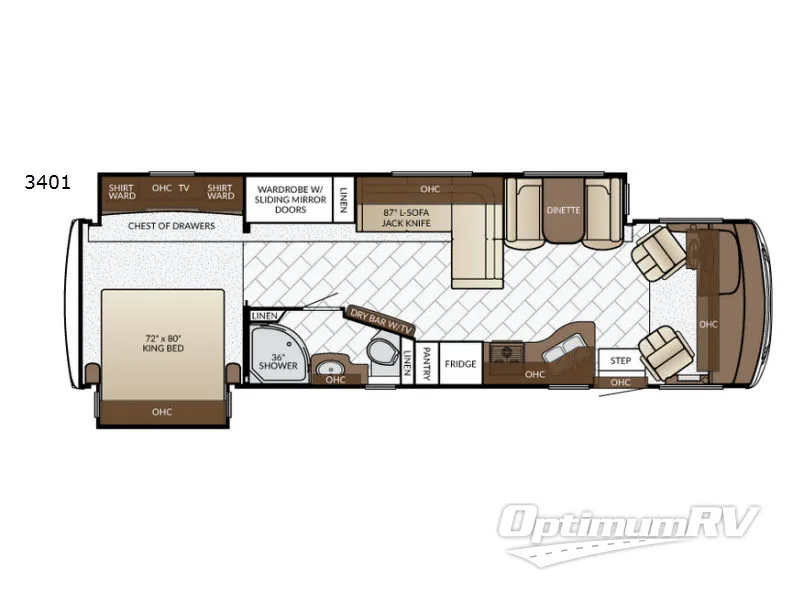 2017 Newmar Bay Star 3401 Floorplan Photo