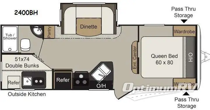 2015 Keystone Passport 2400BH Grand Touring Floorplan Photo