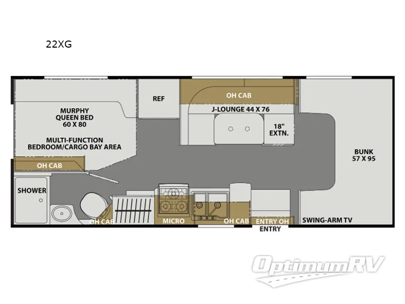 2022 Coachmen Freelander 22XG Ford 350 RV Floorplan Photo