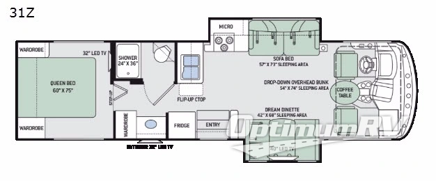 2017 Thor Windsport 31Z Floorplan Photo