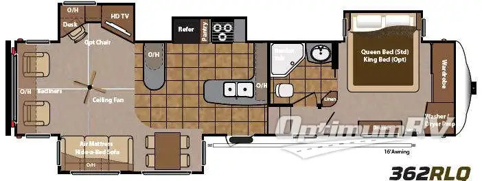 2013 Keystone Mountaineer 362RLQ RV Floorplan Photo