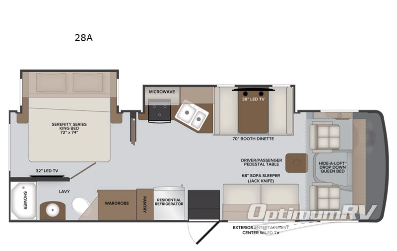 2021 Holiday Rambler Admiral 28A Floorplan Photo