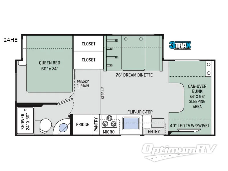 2020 Thor FREEDOM ELITE 24HE Floorplan Photo