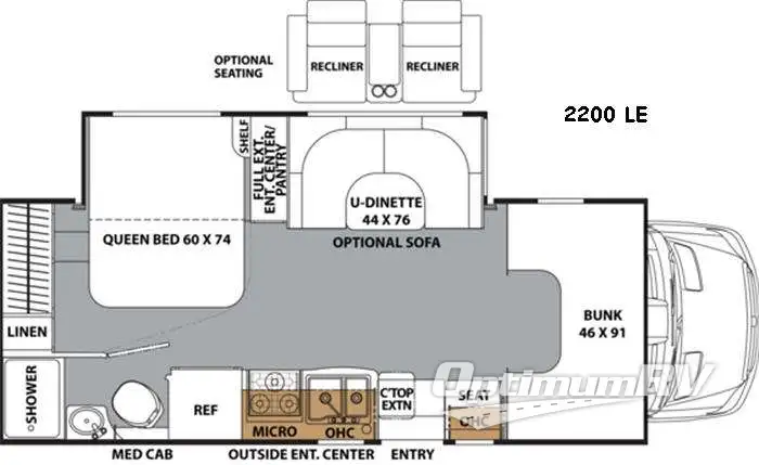 2016 Coachmen Prism 2200 LE RV Floorplan Photo