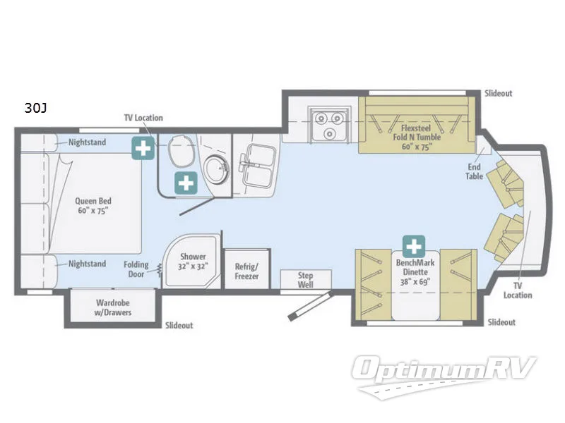 2017 Winnebago Cambria 30J Floorplan Photo