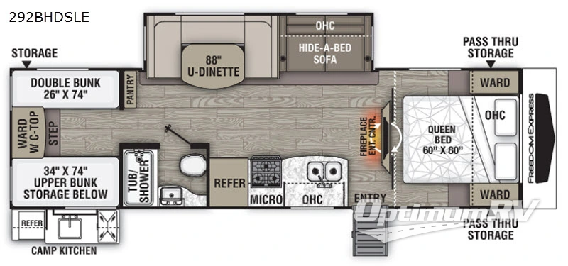 2020 Coachmen Freedom Express Liberty Edition 292BHDSLE Floorplan Photo