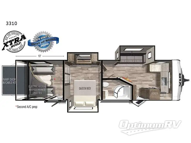 2021 Forest River XLR Hyper Lite 3310 Floorplan Photo