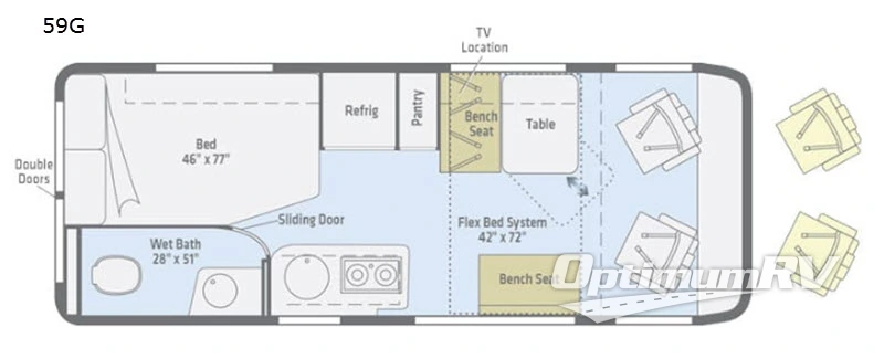 2019 Winnebago Travato 59G Floorplan Photo