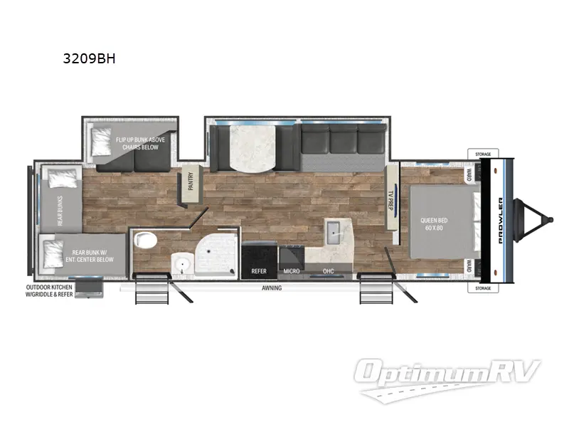2025 Heartland Prowler 3209BH RV Floorplan Photo