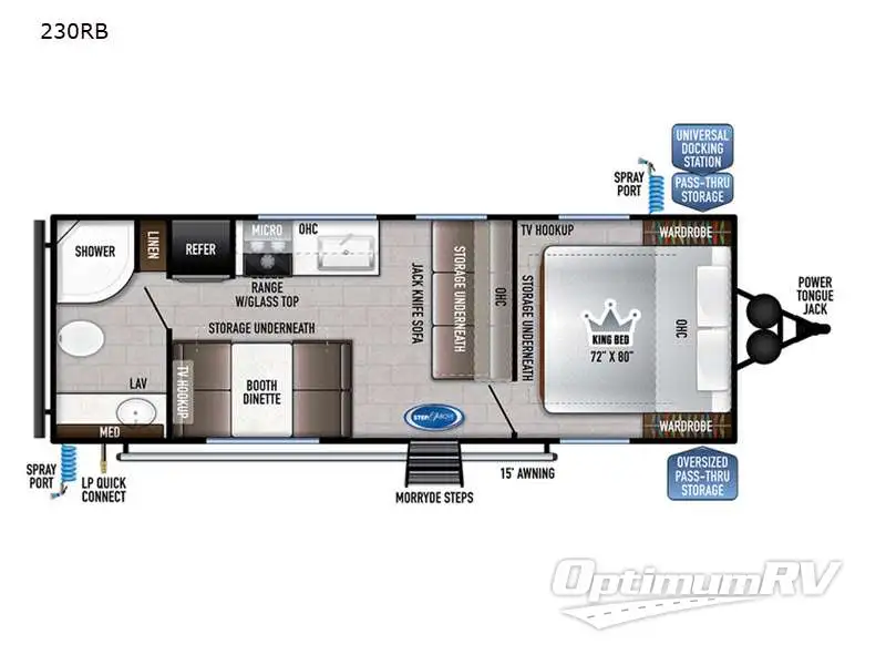 2022 East To West Della Terra 230RB Floorplan Photo