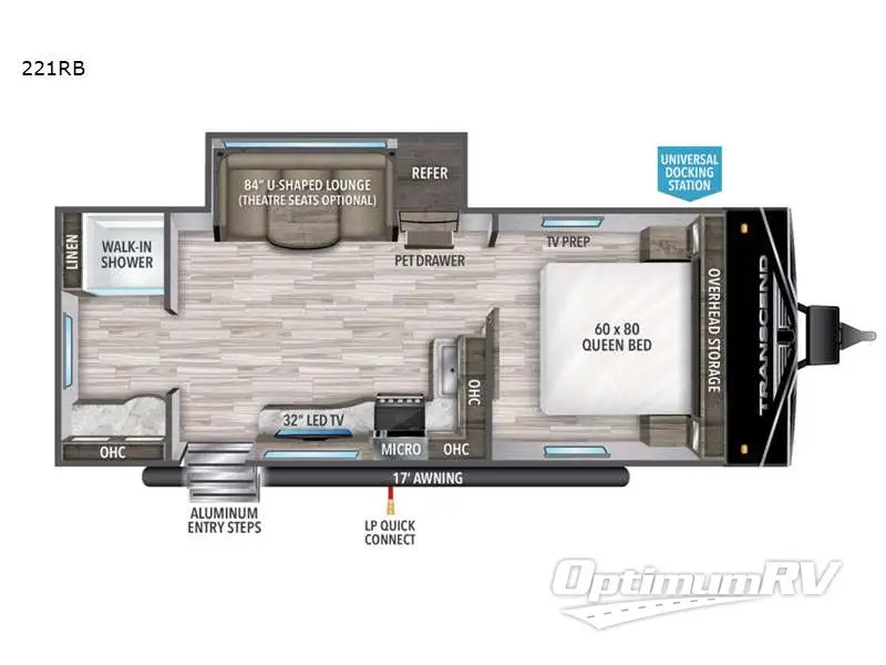 2022 Grand Design Transcend Xplor 221RB RV Floorplan Photo