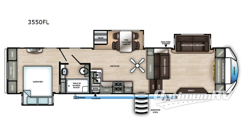2021 Forest River Sierra C-Class 3550FL RV Floorplan Photo