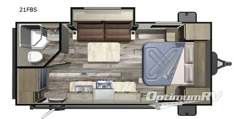2019 Starcraft Launch Outfitter 21FBS Floorplan Photo