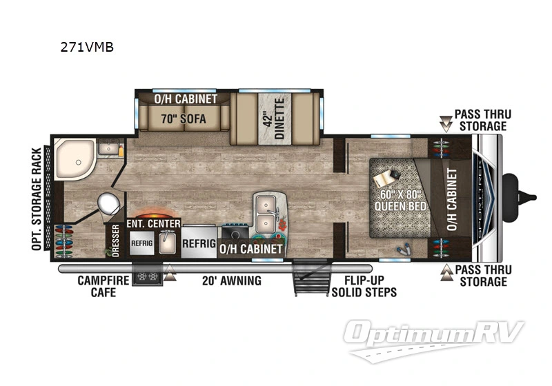 2019 Venture SportTrek 271VMB RV Floorplan Photo
