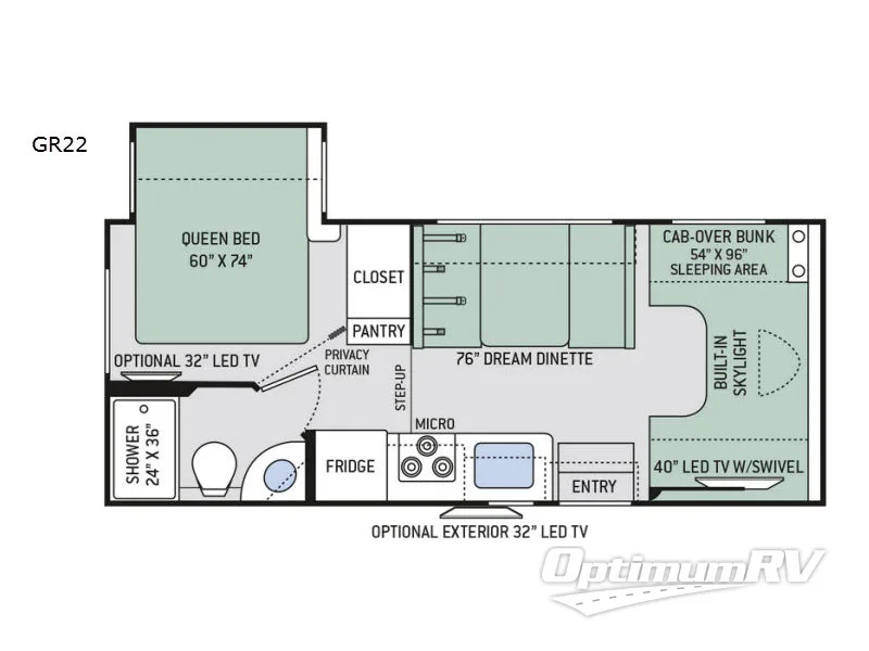 2017 Thor Quantum GR22 RV Floorplan Photo