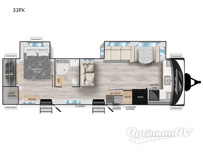 2024 Heartland Eddie Bauer 33FK Floorplan Photo