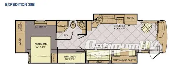 2014 Fleetwood Expedition 38B Floorplan Photo