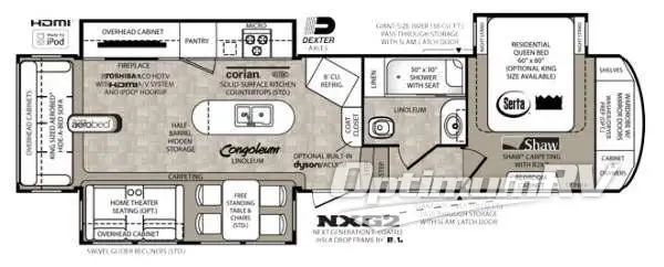 2015 Forest River Wildcat 333MK RV Floorplan Photo