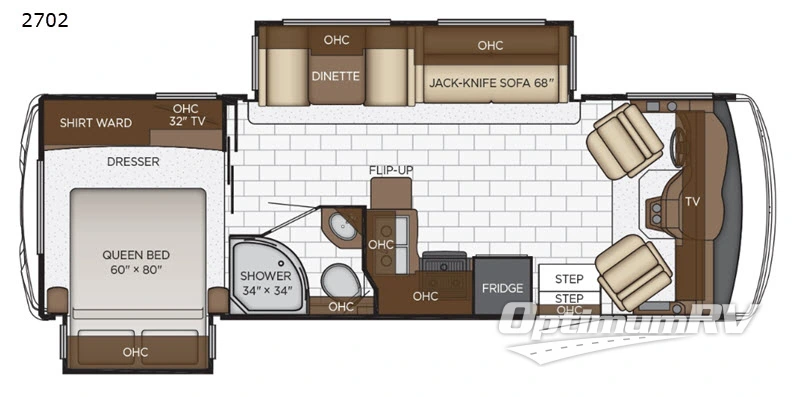 2020 Newmar Bay Star Sport 2702 Floorplan Photo