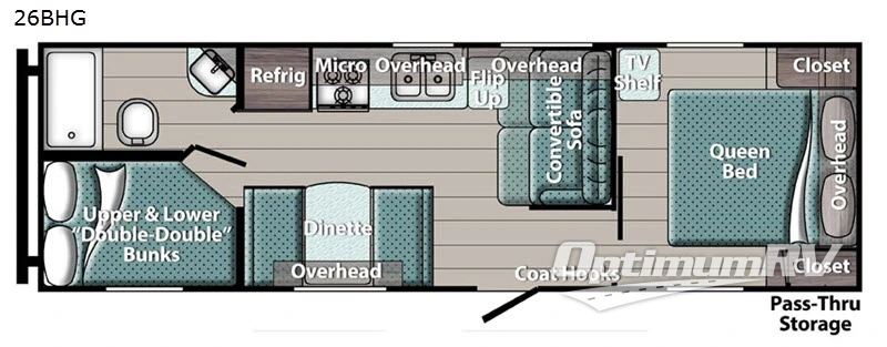 2021 Gulf Stream Innsbruck 26BHG Floorplan Photo