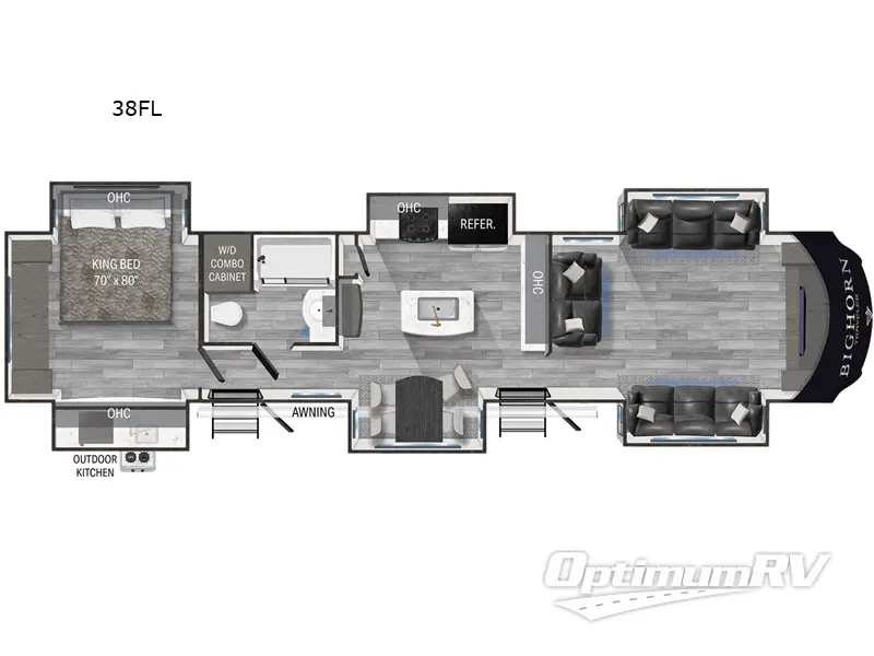 2024 Heartland Bighorn Traveler 38FL Floorplan Photo