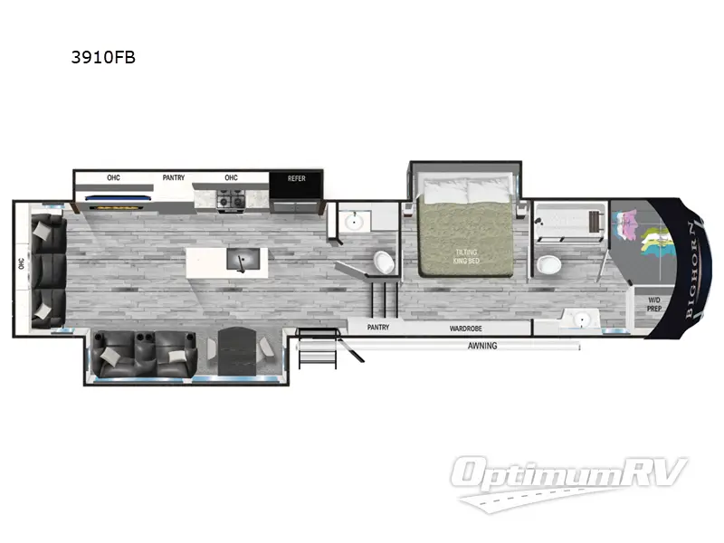 2024 Heartland Bighorn 3910FB Floorplan Photo