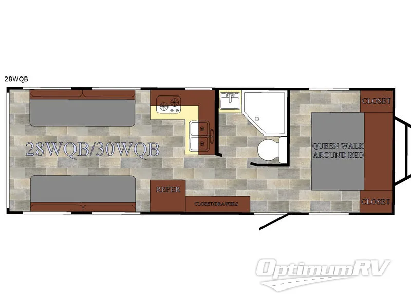 2018 Sunset RV Rush 28WQB Floorplan Photo
