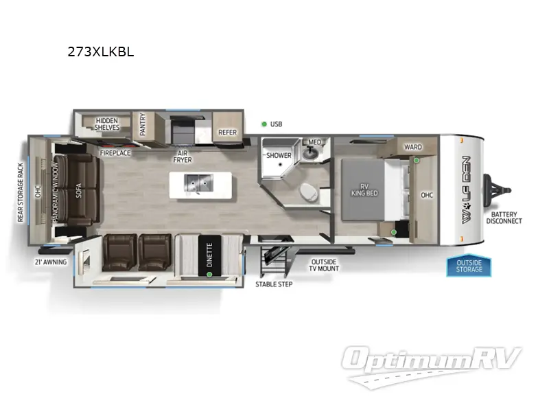 2026 Forest River Cherokee Wolf Den Black Label 273XLKBL RV Floorplan Photo