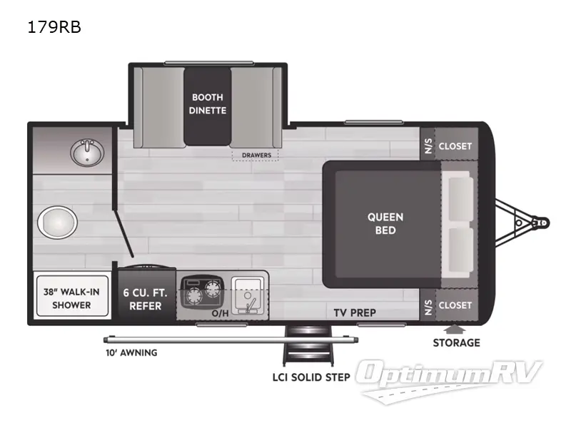 2022 Keystone Hideout Single Axle 179RB RV Floorplan Photo