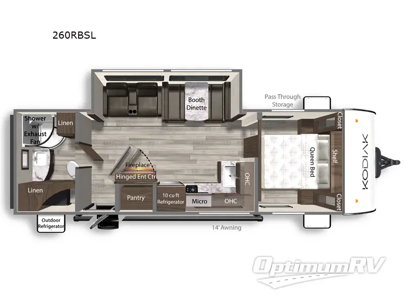 2025 Dutchmen Kodiak 260RBSL Floorplan Photo