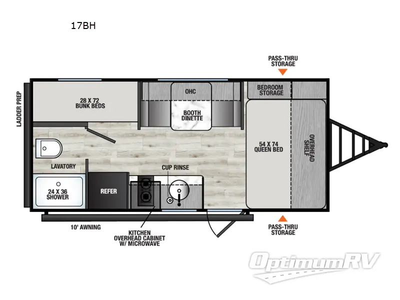 2026 Coachmen Clipper 17CFB CADET RV Floorplan Photo