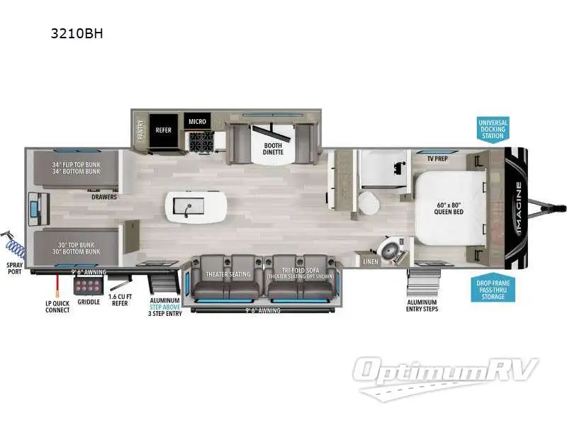 2024 Grand Design Imagine 3210BH Floorplan Photo