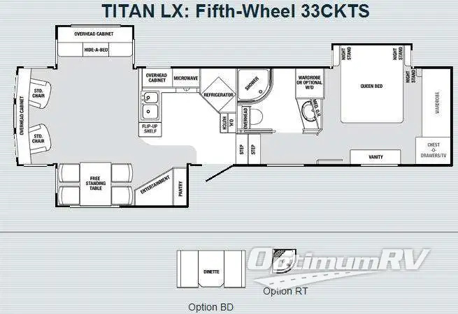 2008 SunnyBrook Titan LX 33CKTS Floorplan Photo