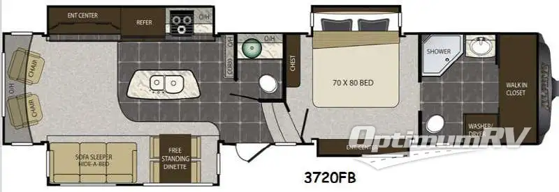 2014 Keystone alpine 3720FB RV Floorplan Photo