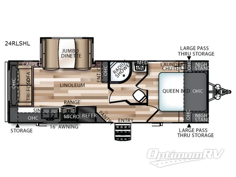 2017 Forest River Salem Hemisphere Hyper-Lyte 24RLSHL Floorplan Photo