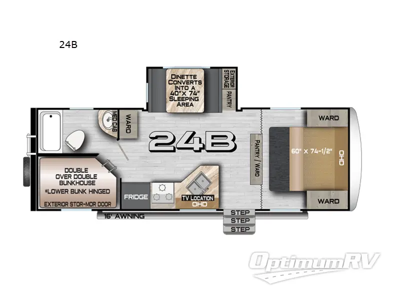 2025 Northwood Nash Camp 24B RV Floorplan Photo