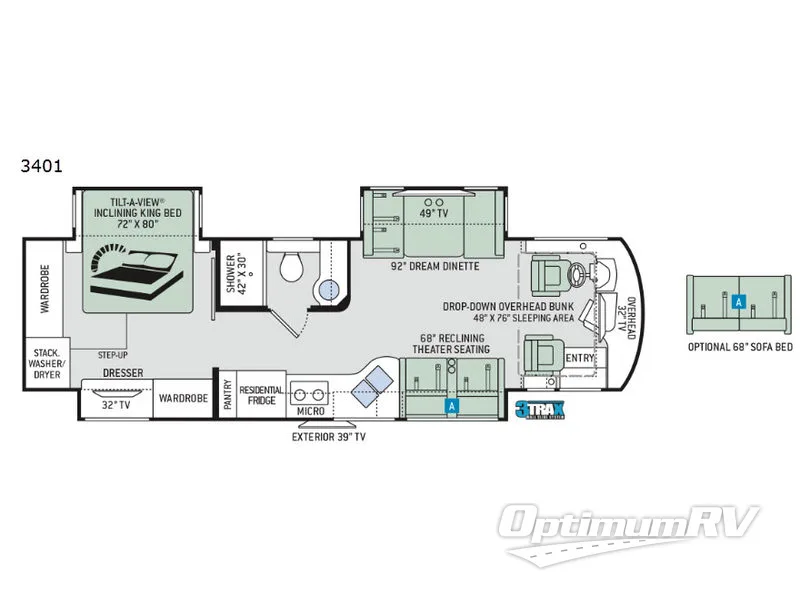 2019 Thor Aria 3401 Floorplan Photo