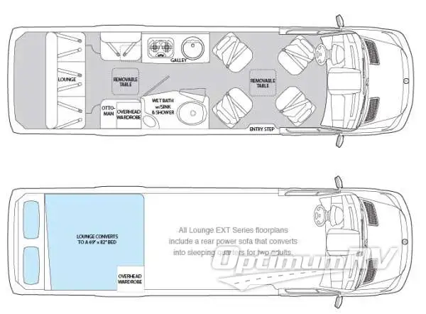 2014 Airstream Interstate Interstate Ext Lounge Floorplan Photo