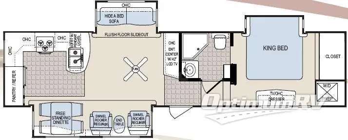 2009 Dutchmen Grand Junction 34TRG Floorplan Photo