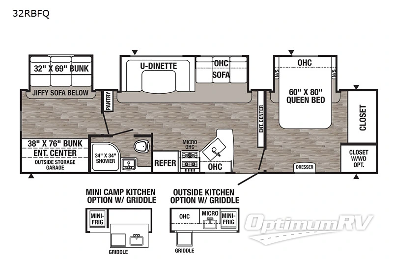 2020 Palomino Puma 32RBFQ Floorplan Photo