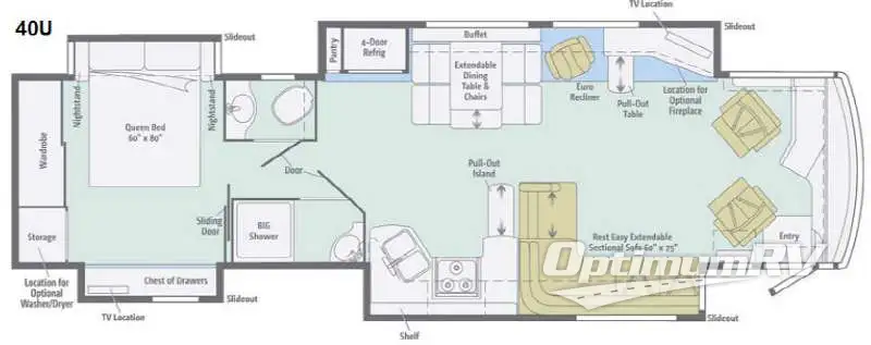 2014 Winnebago Journey 40U Floorplan Photo