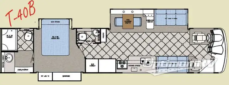 2008 Gulf Stream Tour Master T40B Floorplan Photo