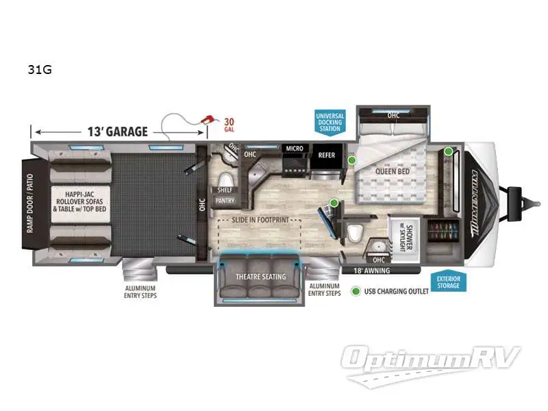 2022 Grand Design Momentum G-Class 31G Floorplan Photo