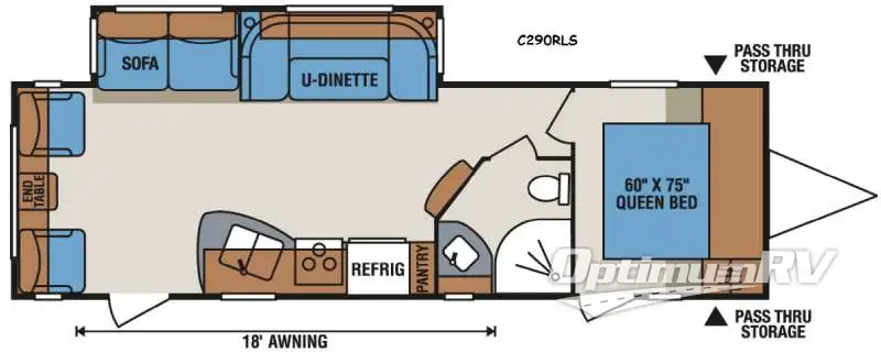 2016 KZ Spree Connect C290RLS Floorplan Photo
