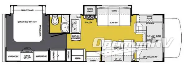 2013 Forest River Sunseeker 2860DS Ford RV Floorplan Photo