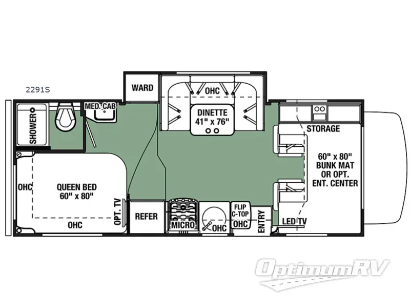 2018 Forest River Forester 2291S Ford RV Floorplan Photo